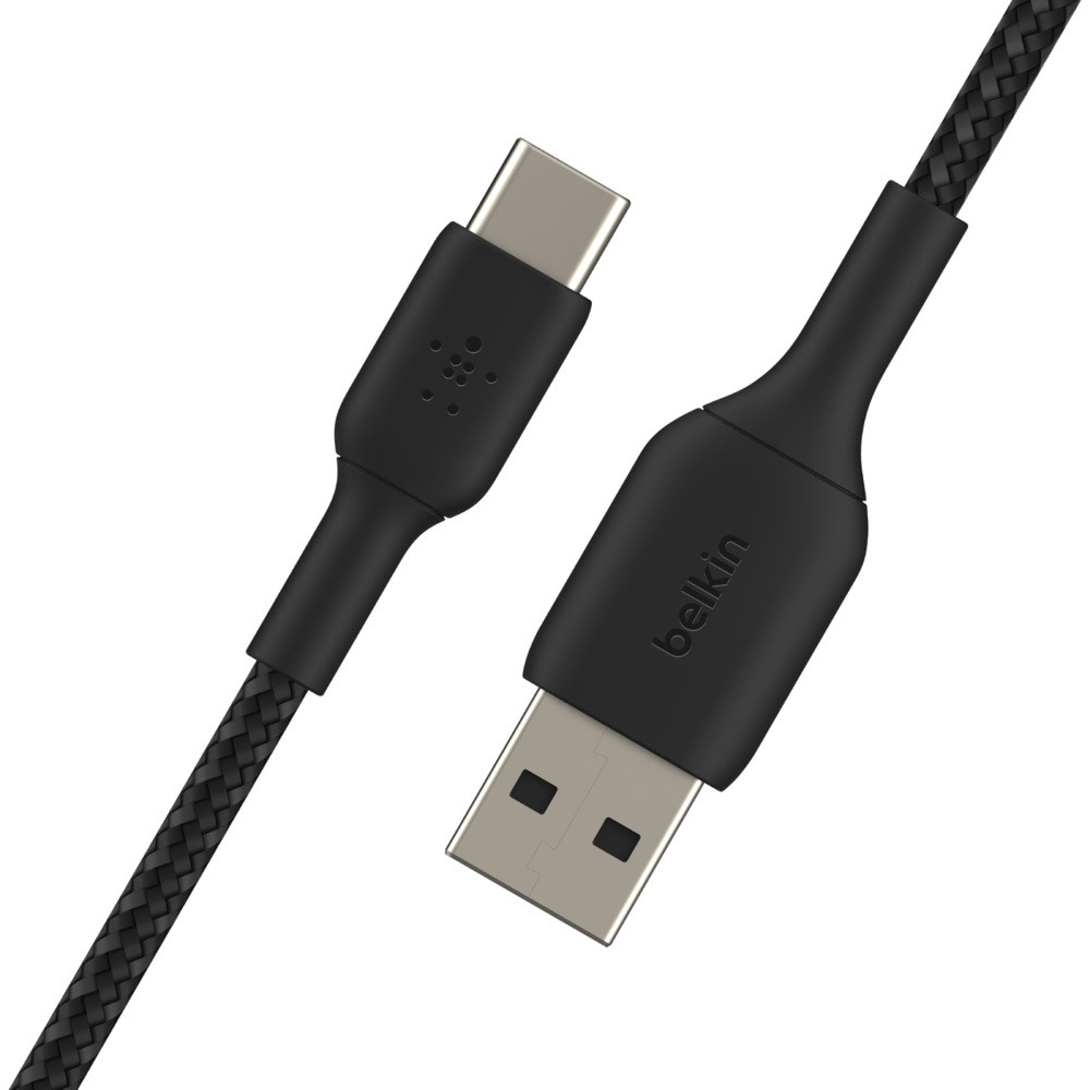 Belkin Boost Charge Braided  USB-A to USB-C Cable 6.6ft/2m - Black