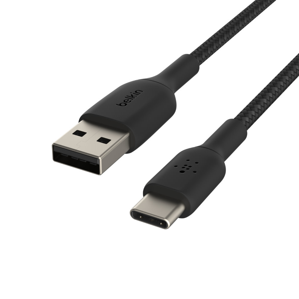 Belkin Boost Charge Braided  USB-A to USB-C Cable 6.6ft/2m - Black