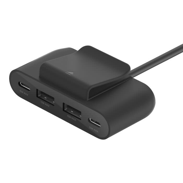 Belkin Boost Charge 4-Port USB Power Extender 2xUSB, 2xUSB-C with USB-C Cable 6.6ft/2m  - Black