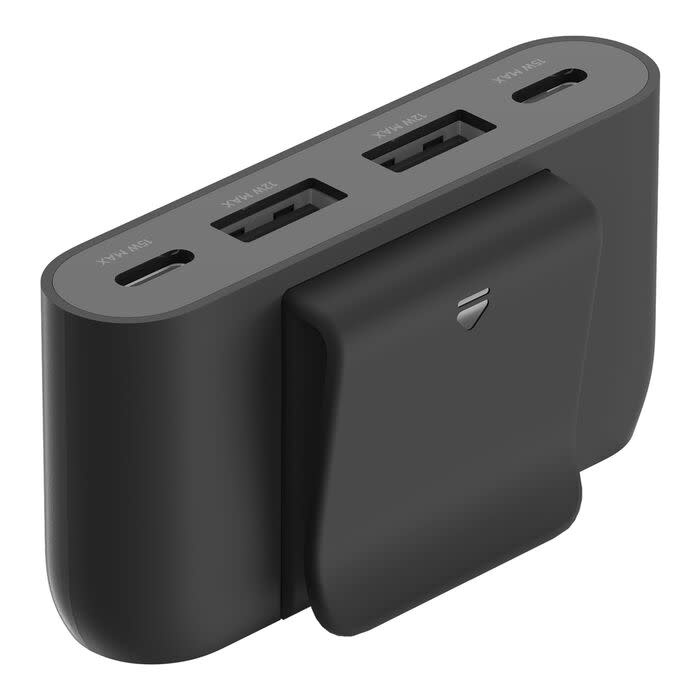 Belkin Boost Charge 4-Port USB Power Extender 2xUSB, 2xUSB-C with USB-C Cable 6.6ft/2m  - Black