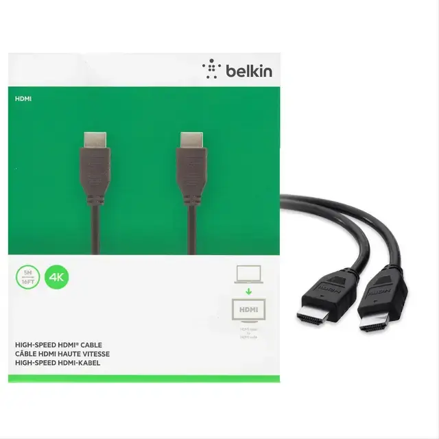 Belkin HDMI High-Speed with Ethernet Standard Cable 4K 16ft/5M - Black