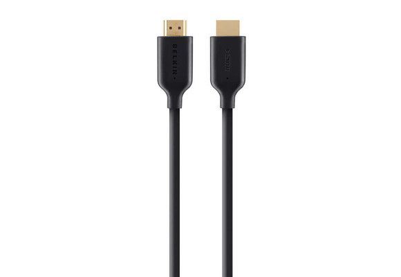 Belkin HDMI High-Speed with Ethernet Gold Connector Cable 4K 6.6ft/2M - Black