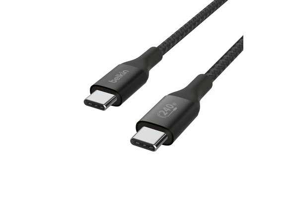 Belkin Boost Charge Braided Cable USB-C to USB-C 240W 3.3ft/1m - Black