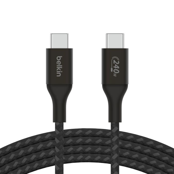 Belkin Boost Charge Braided Cable USB-C to USB-C 240W 3.3ft/1m - Black