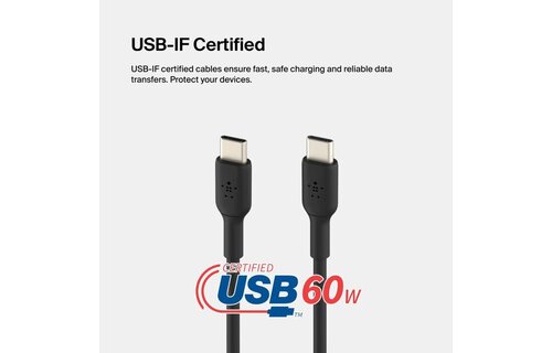 Belkin Boost Charge USB-C to USB-C Cable 6.6ft/2m - Black