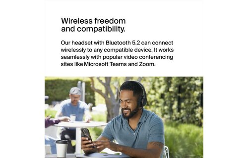 Belkin SoundForm Adapt Wirless Over-Ear ENC Headset with Boom mic - Black