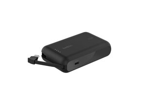 Belkin Boost Charge Power Bank 10K with Integrated USB-C Cable PD 20W 10'000mAh - Black