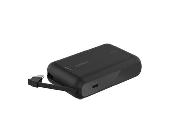 Belkin Boost Charge Power Bank 10K with Integrated USB-C Cable PD 20W 10'000mAh - Black