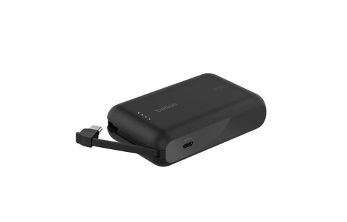 Belkin Boost Charge Power Bank 10K with Integrated USB-C Cable PD 20W 10'000mAh - Black