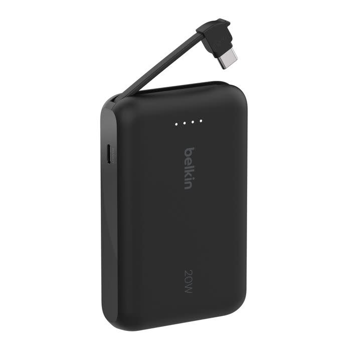 Belkin Boost Charge Power Bank 10K with Integrated USB-C Cable PD 20W 10'000mAh - Black