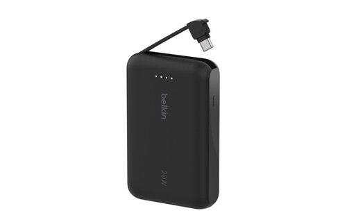 Belkin Boost Charge Power Bank 10K with Integrated USB-C Cable PD 20W 10'000mAh - Black