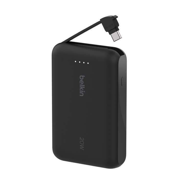 Belkin Boost Charge Power Bank 10K with Integrated USB-C Cable PD 20W 10'000mAh - Black
