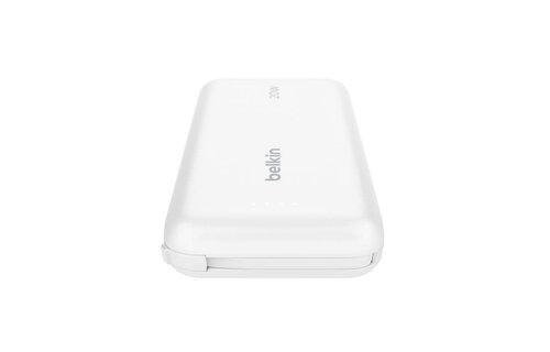 Belkin Boost Charge Power Bank 10K with Integrated USB-C Cable PD 20W 10'000mAh - White