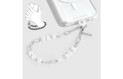 Case Mate Link Chain Phone Wristlet - Silver Pearl