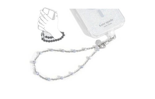 Kate Spade Link Chain Phone Wristlet - Charm Dazzle Silver