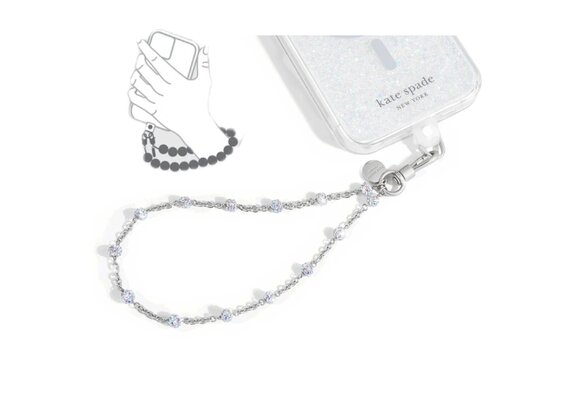 Kate Spade Link Chain Phone Wristlet - Charm Dazzle Silver