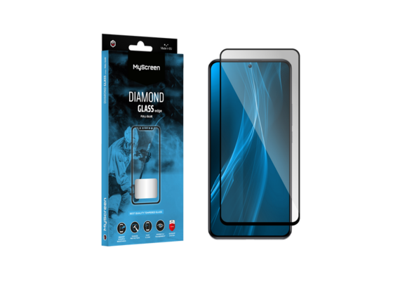 MyScreen Diamond Glass Edge Full Glue Apple iPhone 16 - Clear / Black