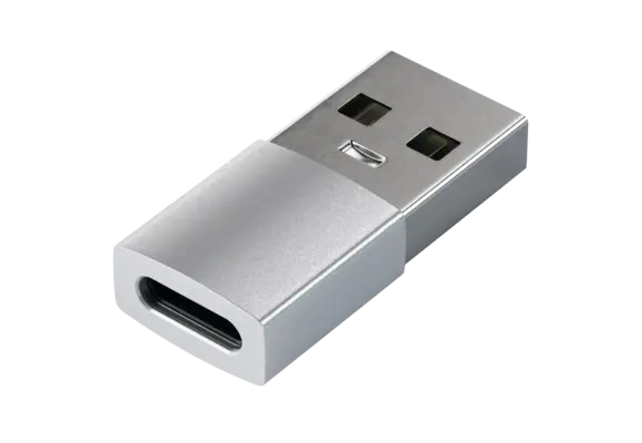 Satechi Aluminum USB-A to USB-C Adapter - Silver