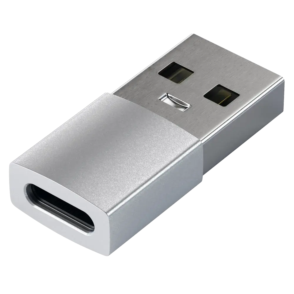 Satechi Aluminum USB-A to USB-C Adapter - Silver