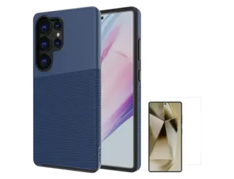 Axessorize ProTech Plus Case + ArmorGlass Screen Protector for Samsung Galaxy S25 Ultra - Astral Blue