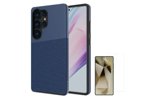 Axessorize ProTech Plus Case + ArmorGlass Screen Protector for Samsung Galaxy S25 Ultra - Astral Blue