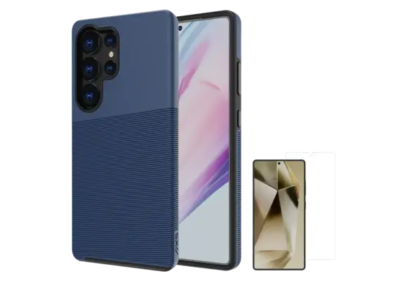 Axessorize ProTech Plus Case + ArmorGlass Screen Protector for Samsung Galaxy S25 Ultra - Astral Blue