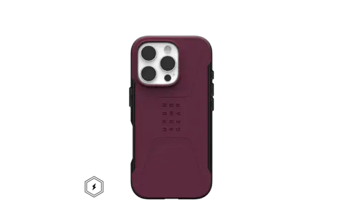 UAG Civilian MagSafe Case for iPhone 16 Pro - Bordeaux