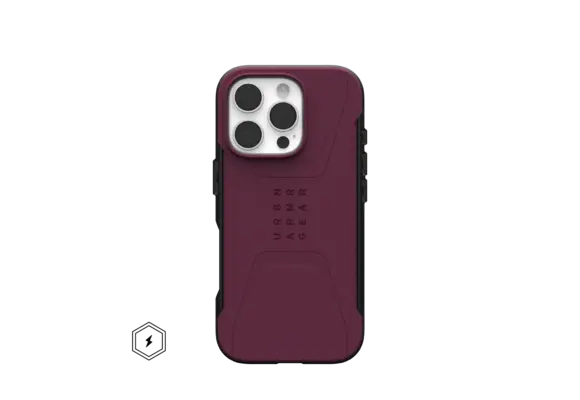 UAG Civilian MagSafe Case for iPhone 16 Pro - Bordeaux