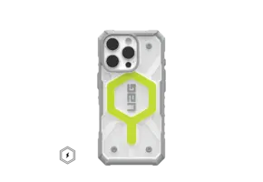 UAG Pathfinder Clear MagSafe Case for iPhone 16 Pro - Active Neon