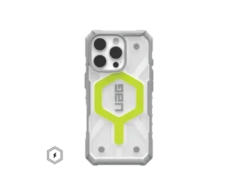 UAG Pathfinder Clear MagSafe Case for iPhone 16 Pro - Active Neon