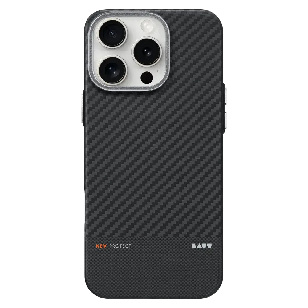 LAUT KEV Protect Aramid Fiber MagSafe Case for iPhone 16 Pro Max - Black