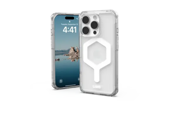 UAG Plyo MagSafe Case for iPhone 16 Pro - Ice and White