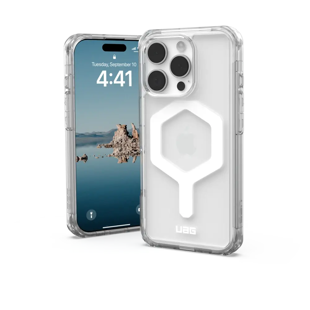 UAG Plyo MagSafe Case for iPhone 16 Pro - Ice and White