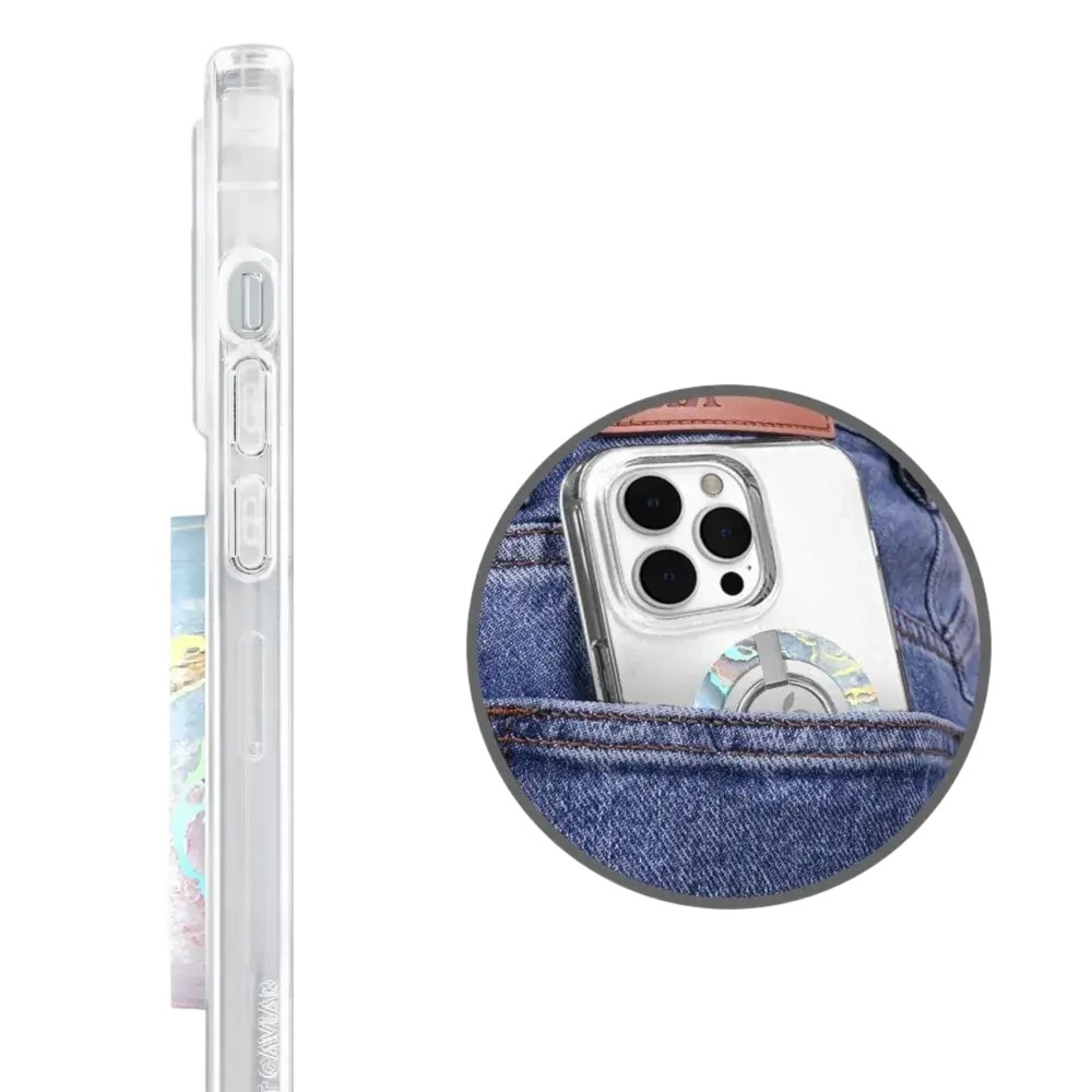 Velvet Caviar MagSafe Grip and Stand Ring - Holo Moonstone