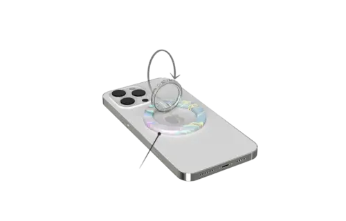 Velvet Caviar MagSafe Grip and Stand Ring - Holo Moonstone