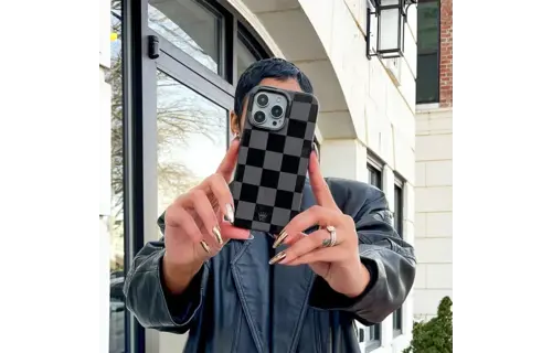 Velvet Caviar MagSafe Case for iPhone 16 Pro - Noir Vibe Checker