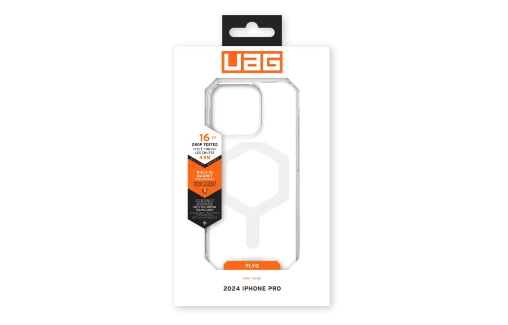 UAG Plyo MagSafe Case for iPhone 16 Pro - Ice and White
