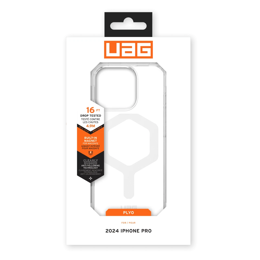UAG Plyo MagSafe Case for iPhone 16 Pro - Ice and White