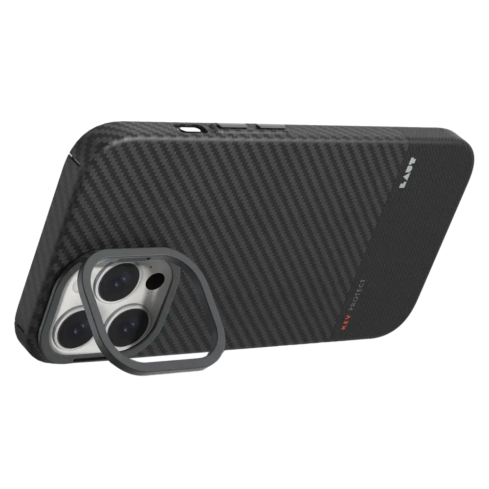 LAUT KEV Protect Aramid Fiber MagSafe Case for iPhone 16 Pro Max - Black