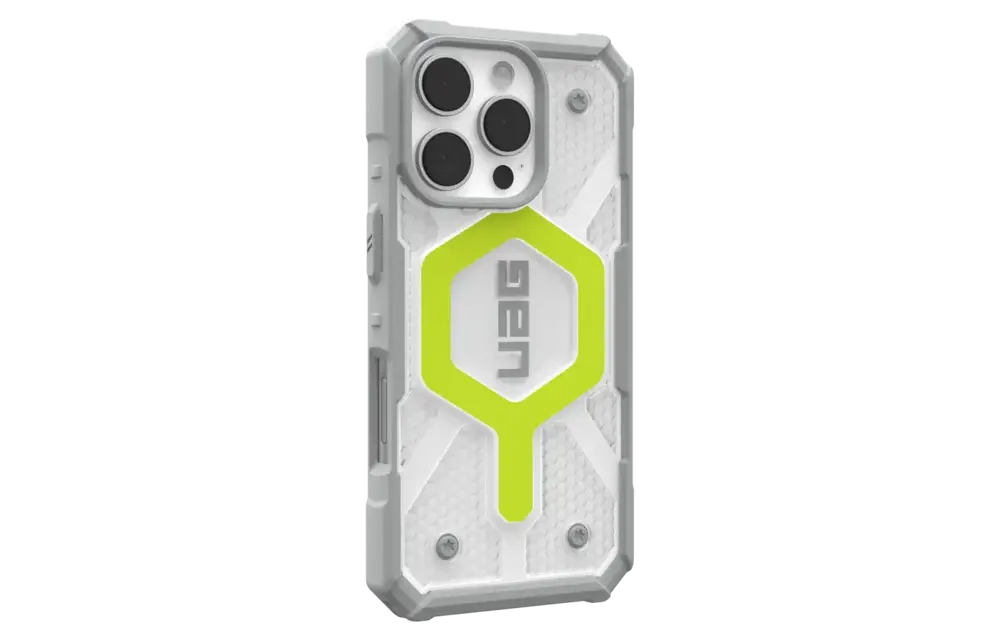 UAG Pathfinder Clear MagSafe Case for iPhone 16 Pro - Active Neon