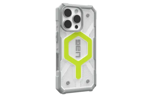 UAG Pathfinder Clear MagSafe Case for iPhone 16 Pro - Active Neon