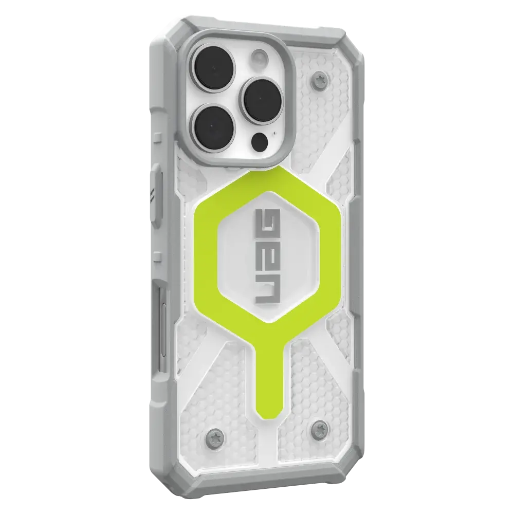 UAG Pathfinder Clear MagSafe Case for iPhone 16 Pro - Active Neon