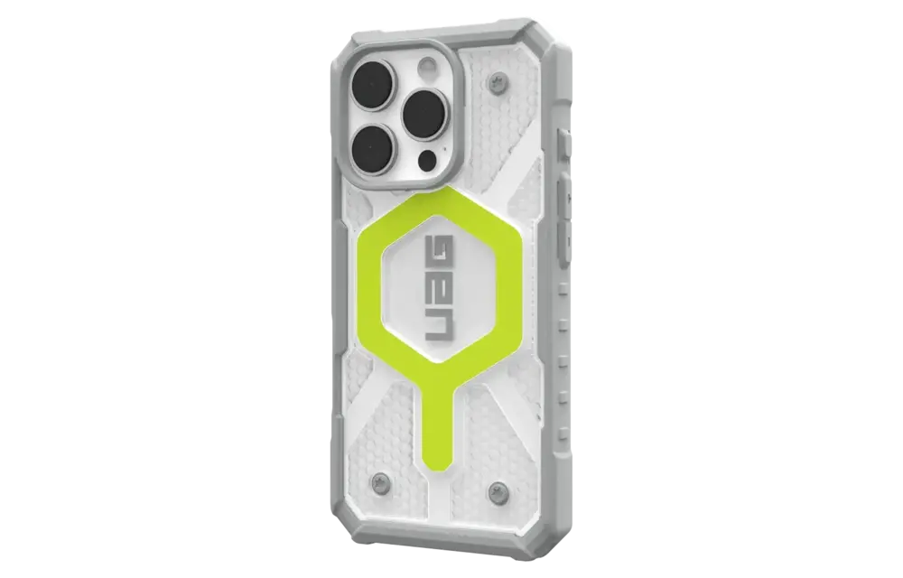 UAG Pathfinder Clear MagSafe Case for iPhone 16 Pro - Active Neon
