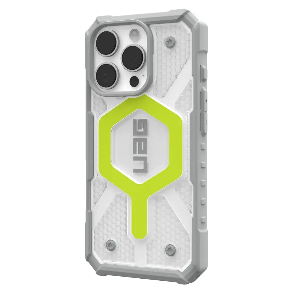 UAG Pathfinder Clear MagSafe Case for iPhone 16 Pro - Active Neon