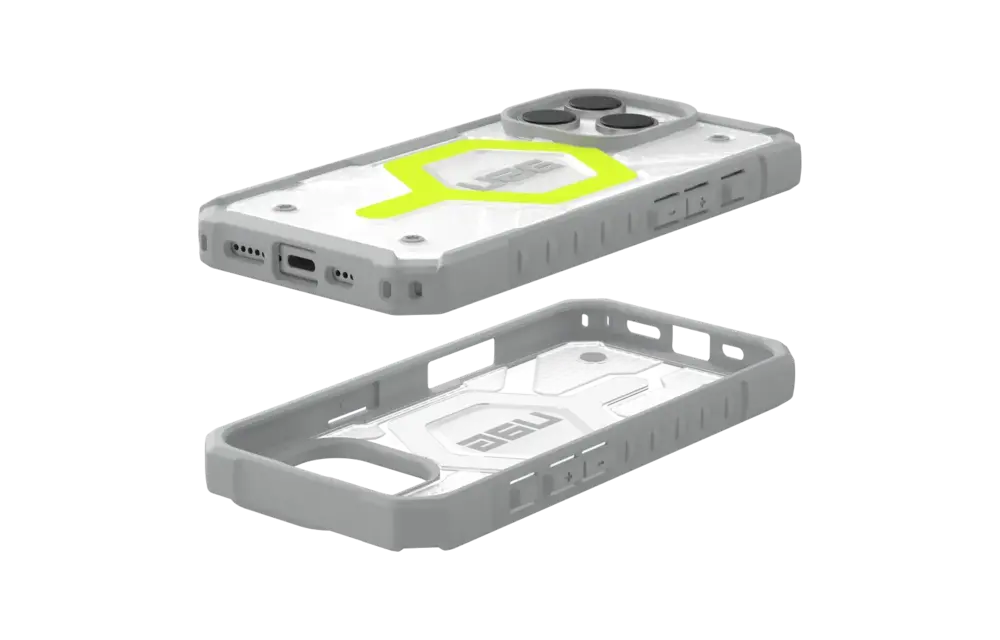 UAG Pathfinder Clear MagSafe Case for iPhone 16 Pro - Active Neon