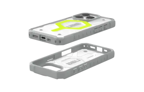 UAG Pathfinder Clear MagSafe Case for iPhone 16 Pro - Active Neon