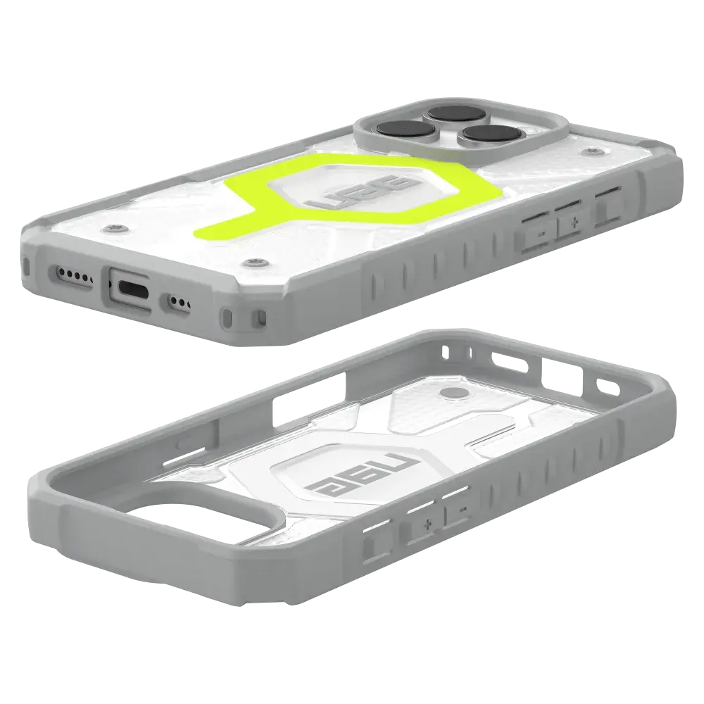UAG Pathfinder Clear MagSafe Case for iPhone 16 Pro - Active Neon