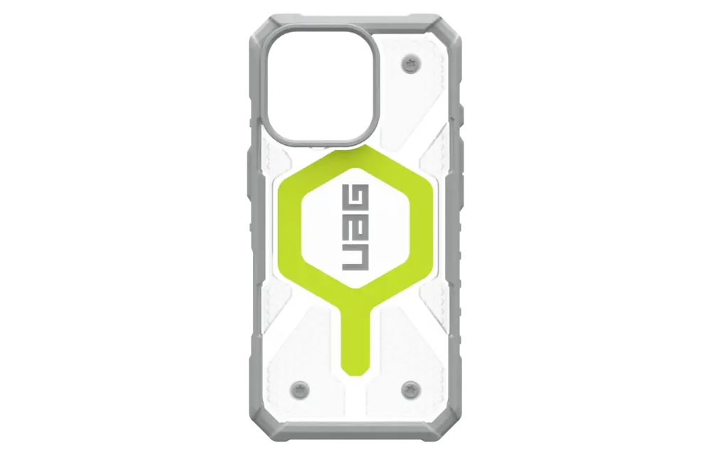 UAG Pathfinder Clear MagSafe Case for iPhone 16 Pro - Active Neon
