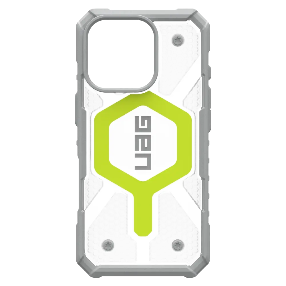 UAG Pathfinder Clear MagSafe Case for iPhone 16 Pro - Active Neon