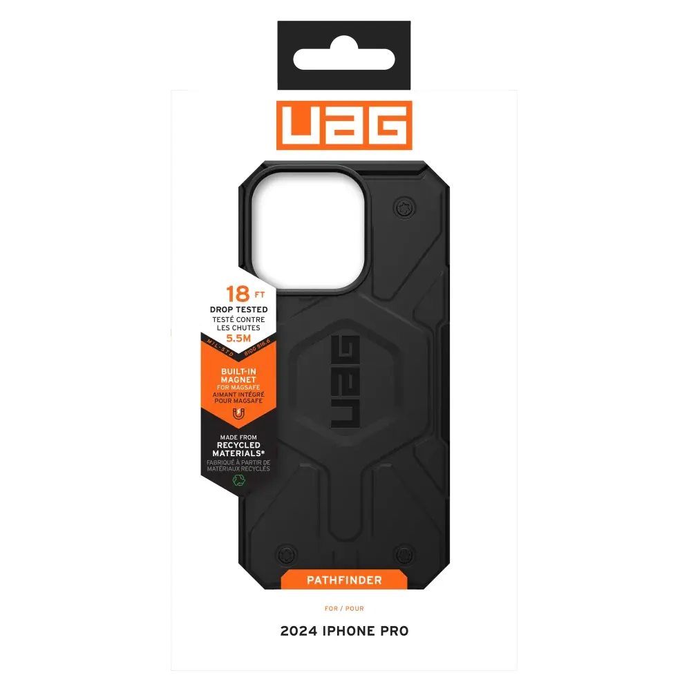 UAG Pathfinder MagSafe Case for iPhone 16 Pro - Black
